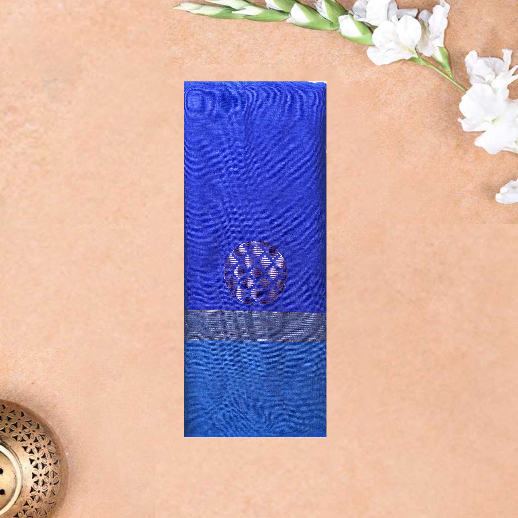 Royal Blue Colour Arani Silk Saree