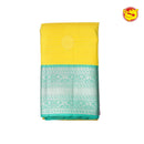 Yellow With Pista Green Arani Soft Silk Saree - Thenianantham