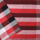 Multicolor checked Linen Cotton Saree