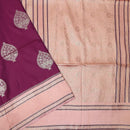 Deep Maroon with Peach  Soft Silk Saree