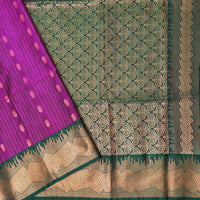 Purple  with Green Soft Silk Saree