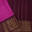 Magenta with Dark Maroon Sungudi Cotton Saree without Blouse