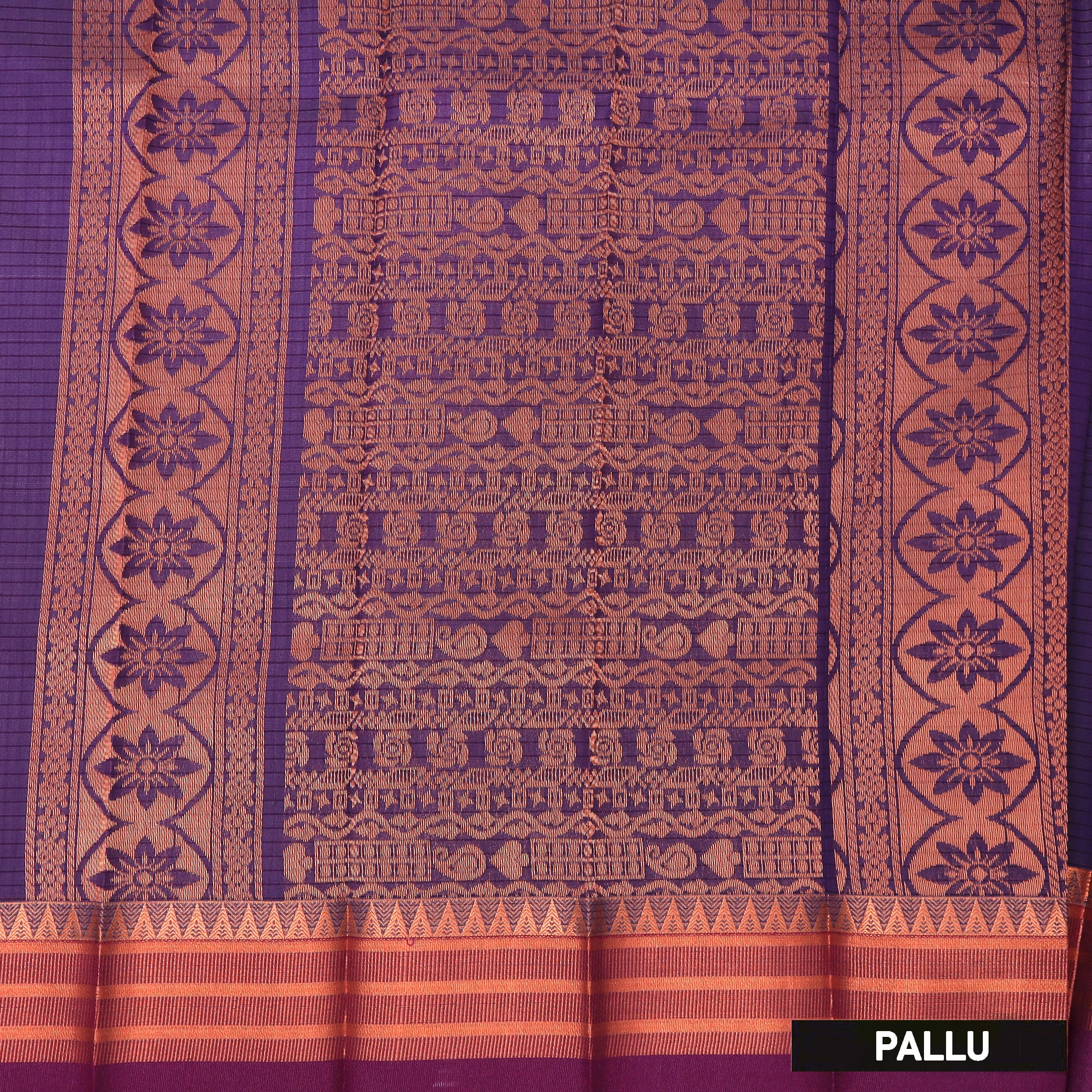 Light Pink With Dark Purple Silk Cotton Saree