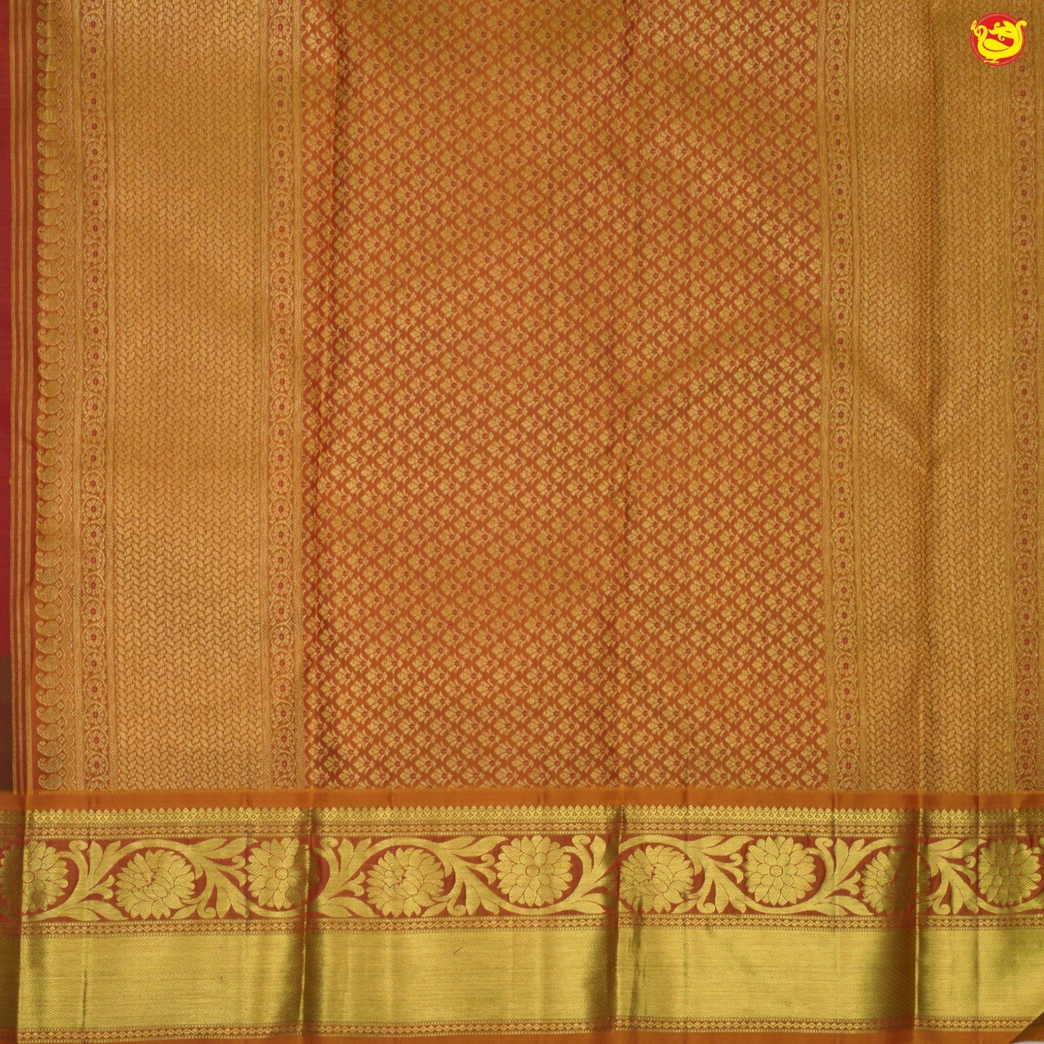 Bright red wedding silk saree - Thenianantham