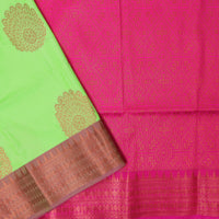 Green With Pink Soft Silk Saree
