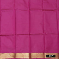 Pink and Golden Art Pattu Pavadai Material