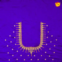 Purple Bridal Aariwork Blouse - Thenianantham