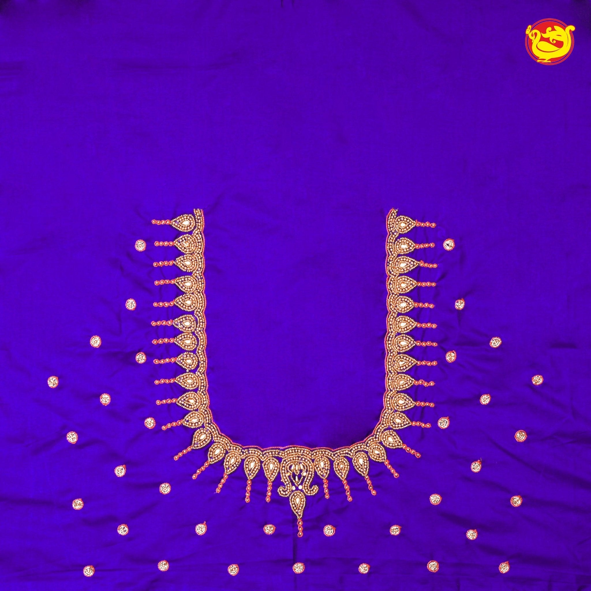 Purple Bridal Aariwork Blouse