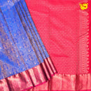 Blue with Red Pure Kanchipuram Silk Saree