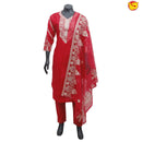 Red Ladies Branded Readymade Chudi Set - Thenianantham