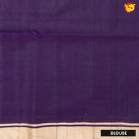 Dark Gray with Dark Purple Pure Silk Cotton Saree - Thenianantham