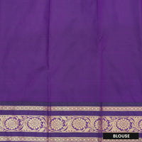 Deep Purple With Light Blue vaira Oosi silk saree