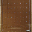 Light Orange With Brown Cotton Ladies Chudithar Material