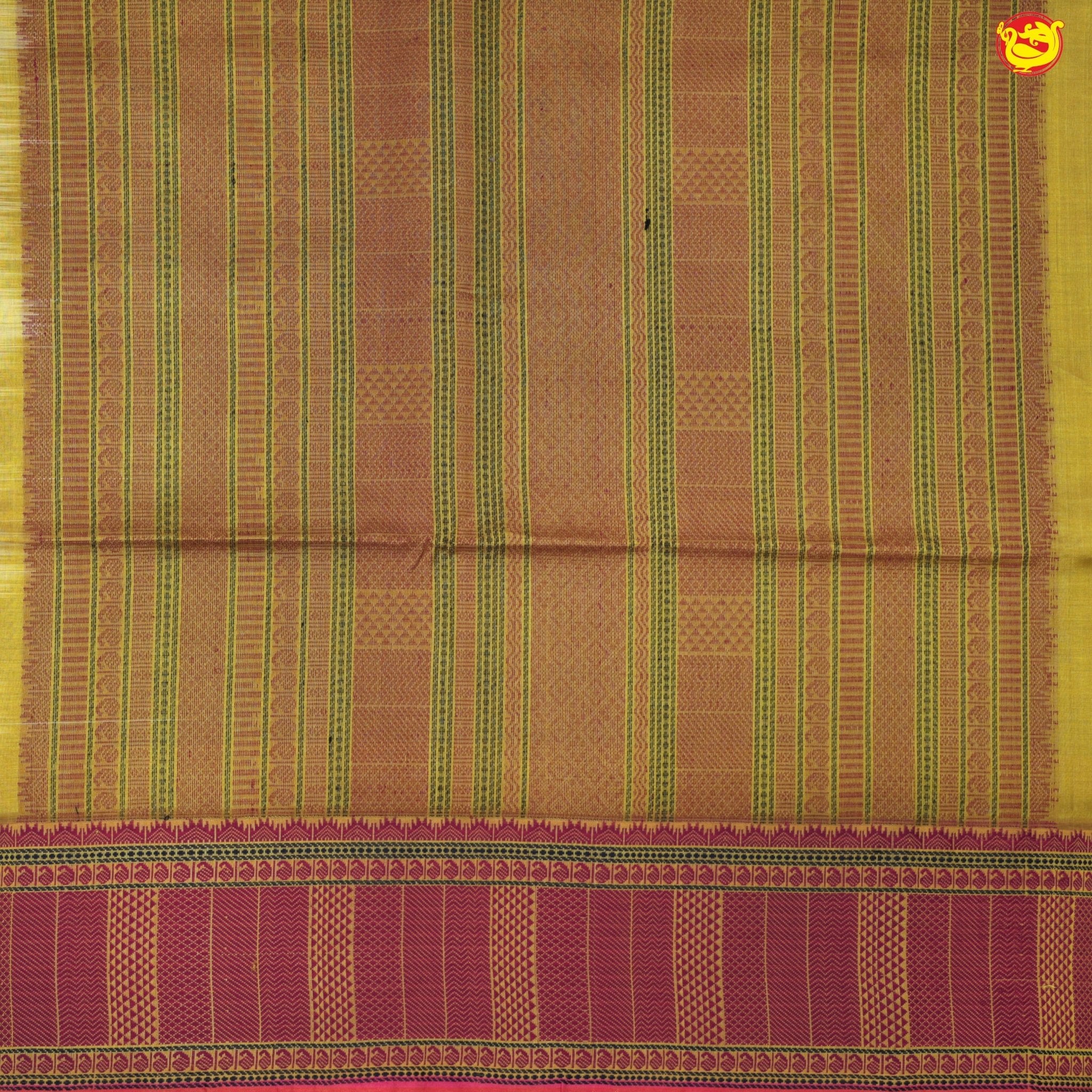 Half White and Golden Maroon Jacquard Checks Pallu And Mango Butta Kanchipuram Silk Saree - Thenianantham