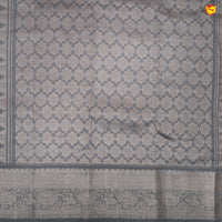 Light English grey pure Venkatagiri silk saree - Thenianantham