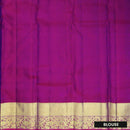 Blue  with Purple Gold Zari Border Wedding Silk Saree