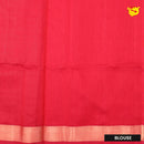 Orange With Maroon Pure Silk Cotton Saree - Thenianantham
