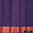 Light Pink With Dark Purple Silk Cotton Saree
