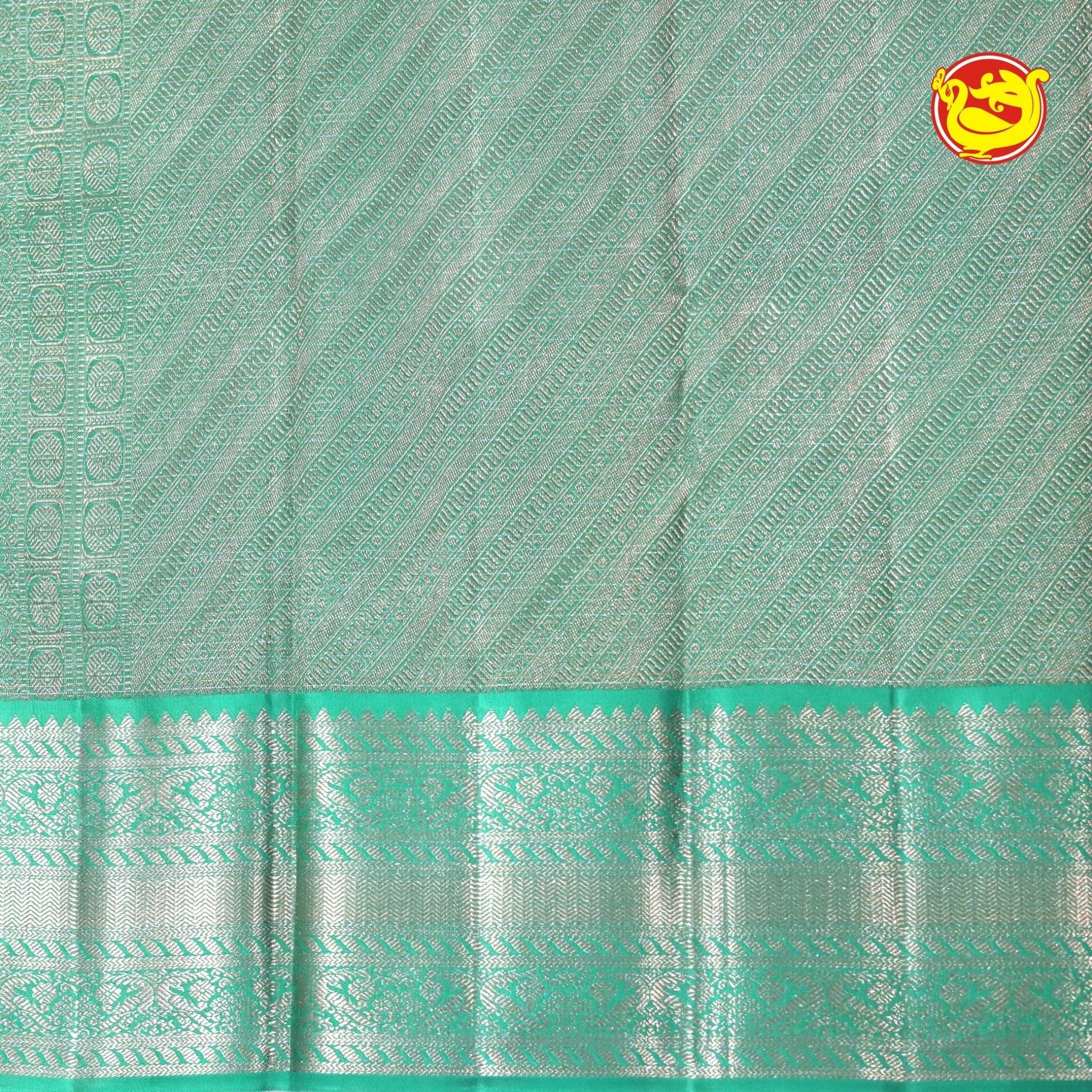 Yellow With Pista Green Arani Soft Silk Saree - Thenianantham