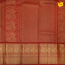 Dark blue with red pure Kanchipuram silk saree - Thenianantham