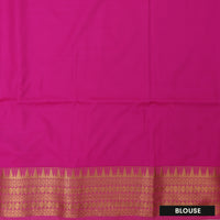 Green With Pink Soft Silk Saree