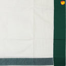 Southloom Exclusive Onam Kasavu Saree With Green Border Pattern (Matching Plain Blouse Included)