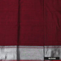 Red ColourTraditional Narayanpet Cotton Saree with Contrast Border