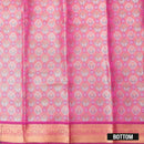 Pink and Golden Art Pattu Pavadai Material