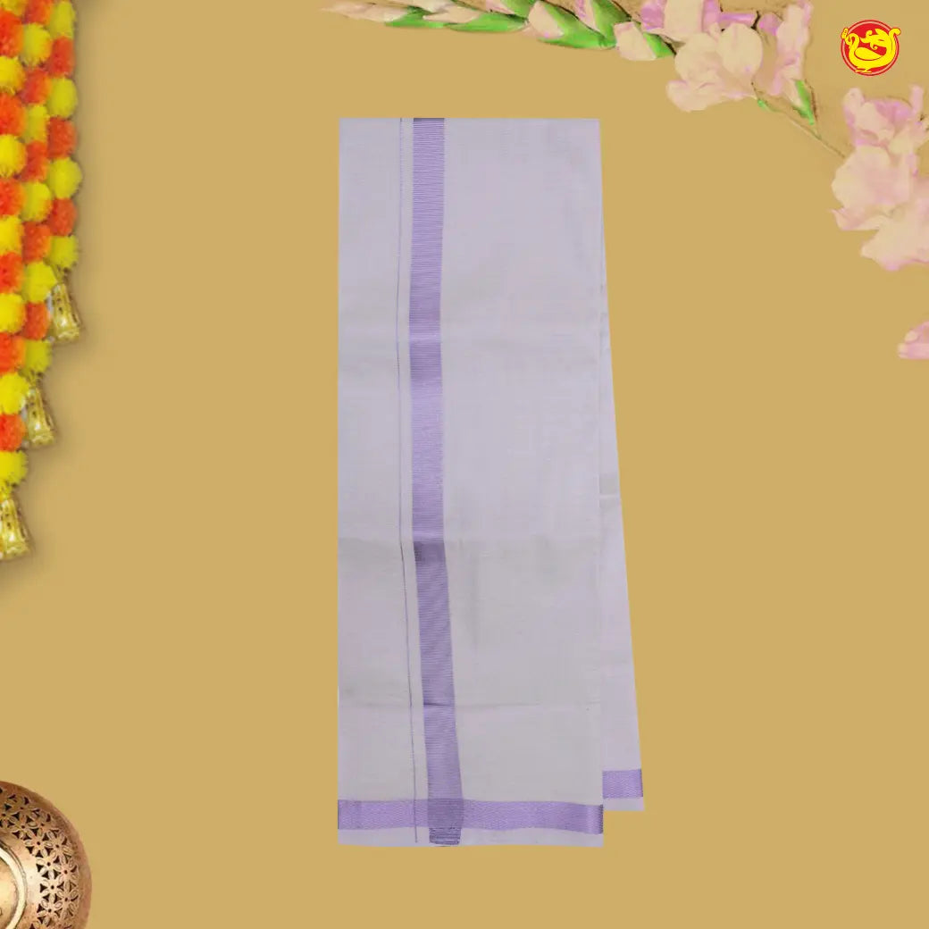 Lavender Tissue Readymade Shirts And Dhoti Sets for Men