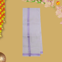 Lavender Tissue Readymade Shirts And Dhoti Sets for Men