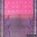 Deep Purple With Light Blue vaira Oosi silk saree