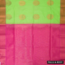 Green With Pink Soft Silk Saree