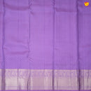 Lavender With Floral Leaf Motifs Gold Zari Border Pure Kanjivaram Subhalaya Wedding Silk Saree - Thenianantham