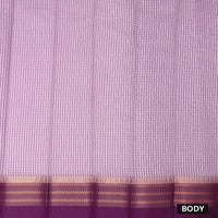 Light Pink With Dark Purple Silk Cotton Saree
