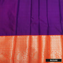 Purple with Orange Floral Design Art Silk Saree