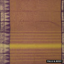 Double Shade Light Brown with Purple Pure Chettinad Cotton Saree without Blouse