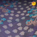 Purple Wedding Silk Saree With Peacock Blue Pallu - Thenianantham