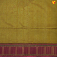 Half White and Golden Maroon Jacquard Checks Pallu And Mango Butta Kanchipuram Silk Saree - Thenianantham