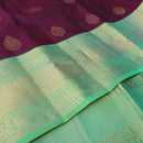 Maroon with Green Soft Silk Saree