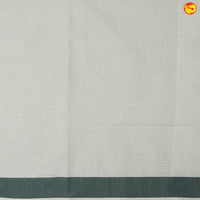 Southloom Exclusive Onam Kasavu Saree With Green Border Pattern (Matching Plain Blouse Included)