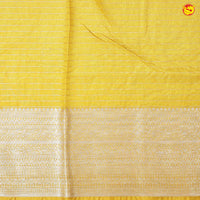 Navy Blue With Mustard Yellow Semi Silk Blend Saree With Double Blouse Concept - Thenianantham