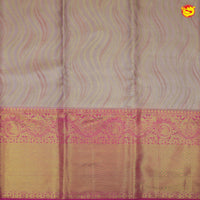 Light pink with dark pink pure Kanchipuram silk saree - Thenianantham