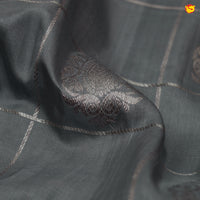 Light English grey pure Venkatagiri silk saree - Thenianantham