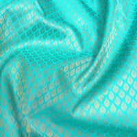Turquoise Blue with Gold Zeri Subalaya Wedding Silk Saree