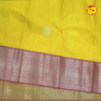 Yellow With Pista Green Arani Soft Silk Saree - Thenianantham