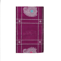 Magenta with dark pink Venkatagiri soft silk saree - Thenianantham