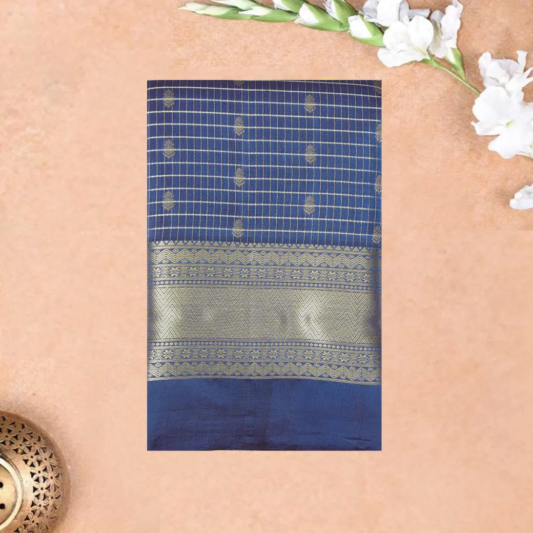 Navy Blue Colour Soft Silk Saree