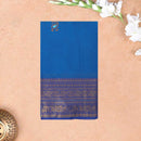 Blue Pure Cotton Saree without Blous