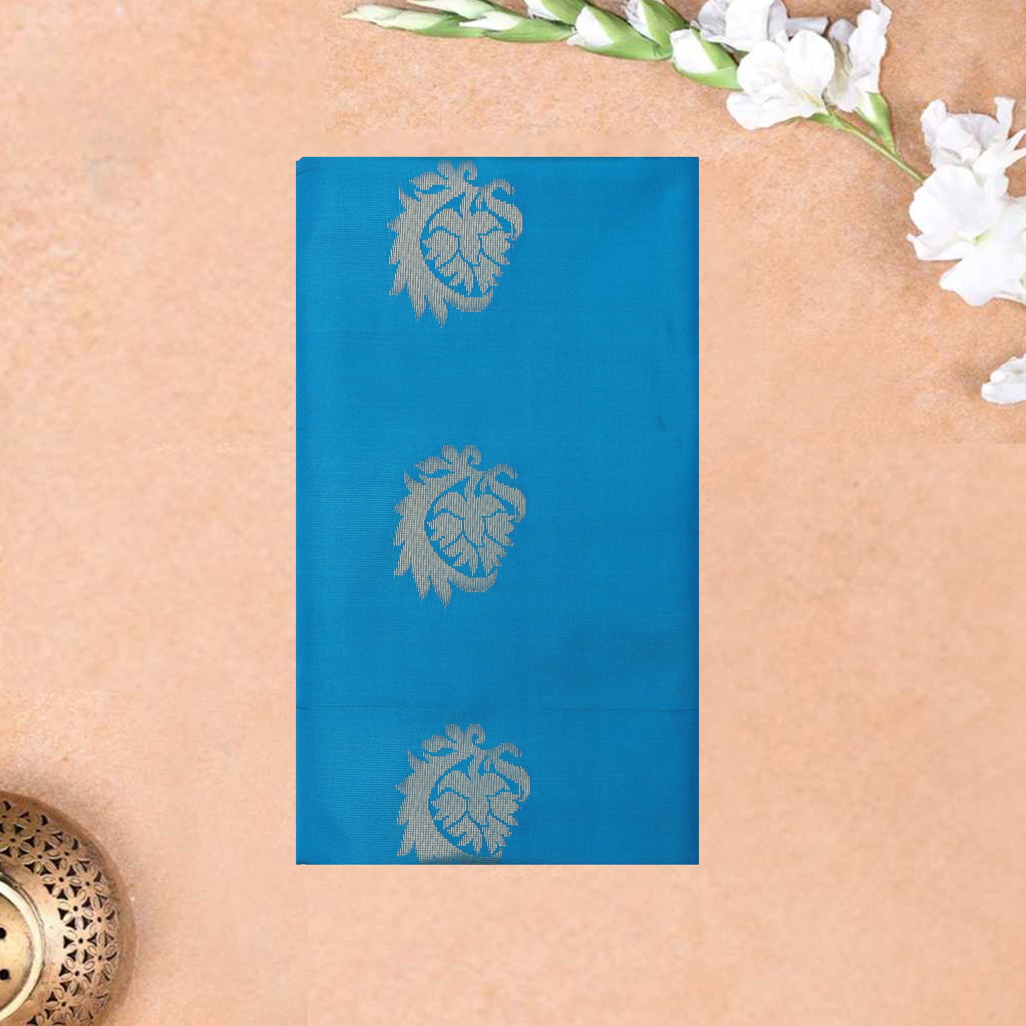 Blue With Pink Soft Silk Saree