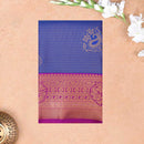 Royal Blue body and Rani Pink for the pallu and border Art Silk Saree